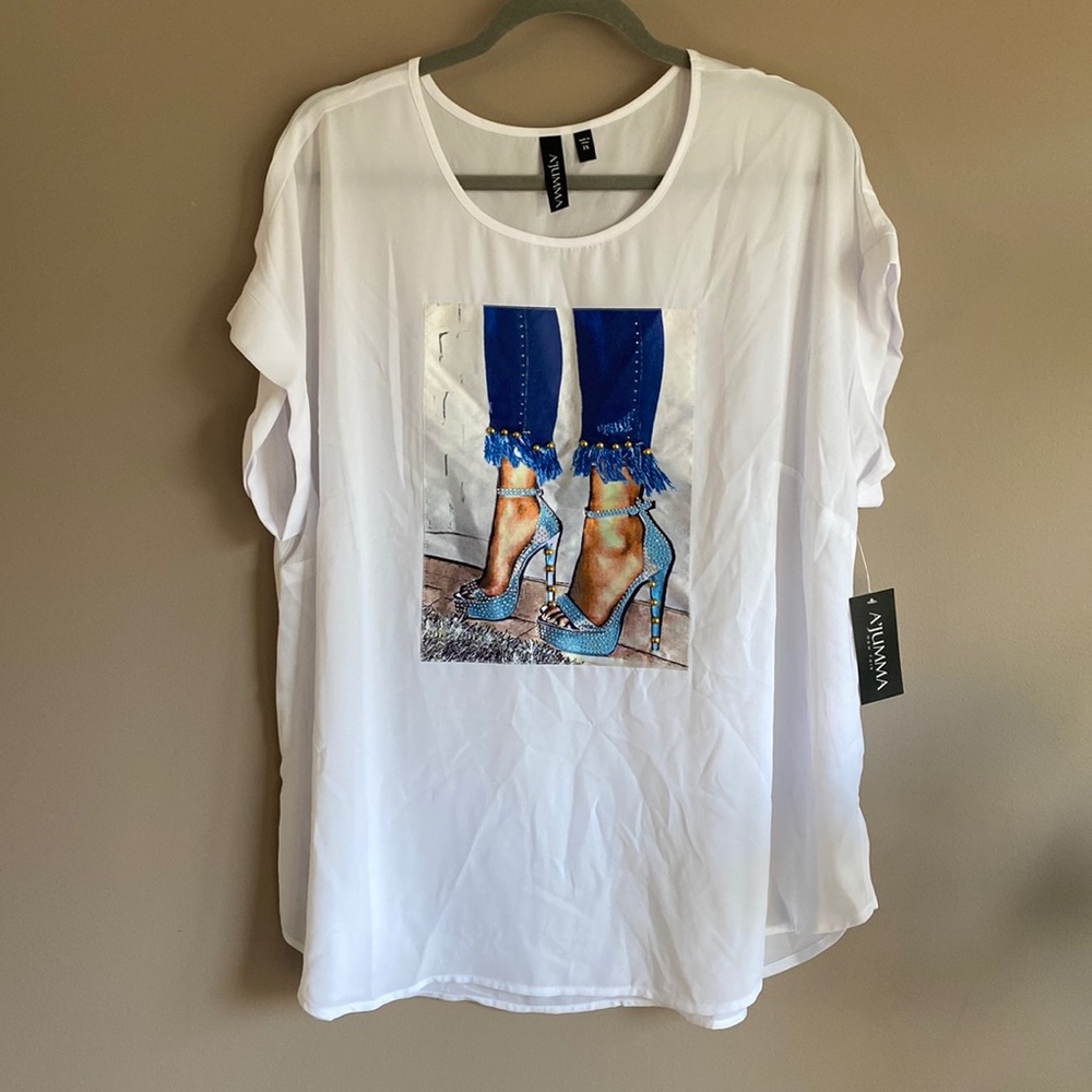 NWT womens 2x blouse decorative